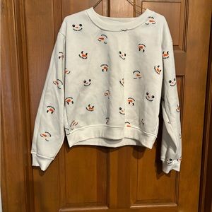 Snowmen cropped sweatshirt